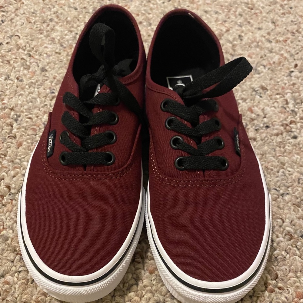 Burgundy Authentic Vans